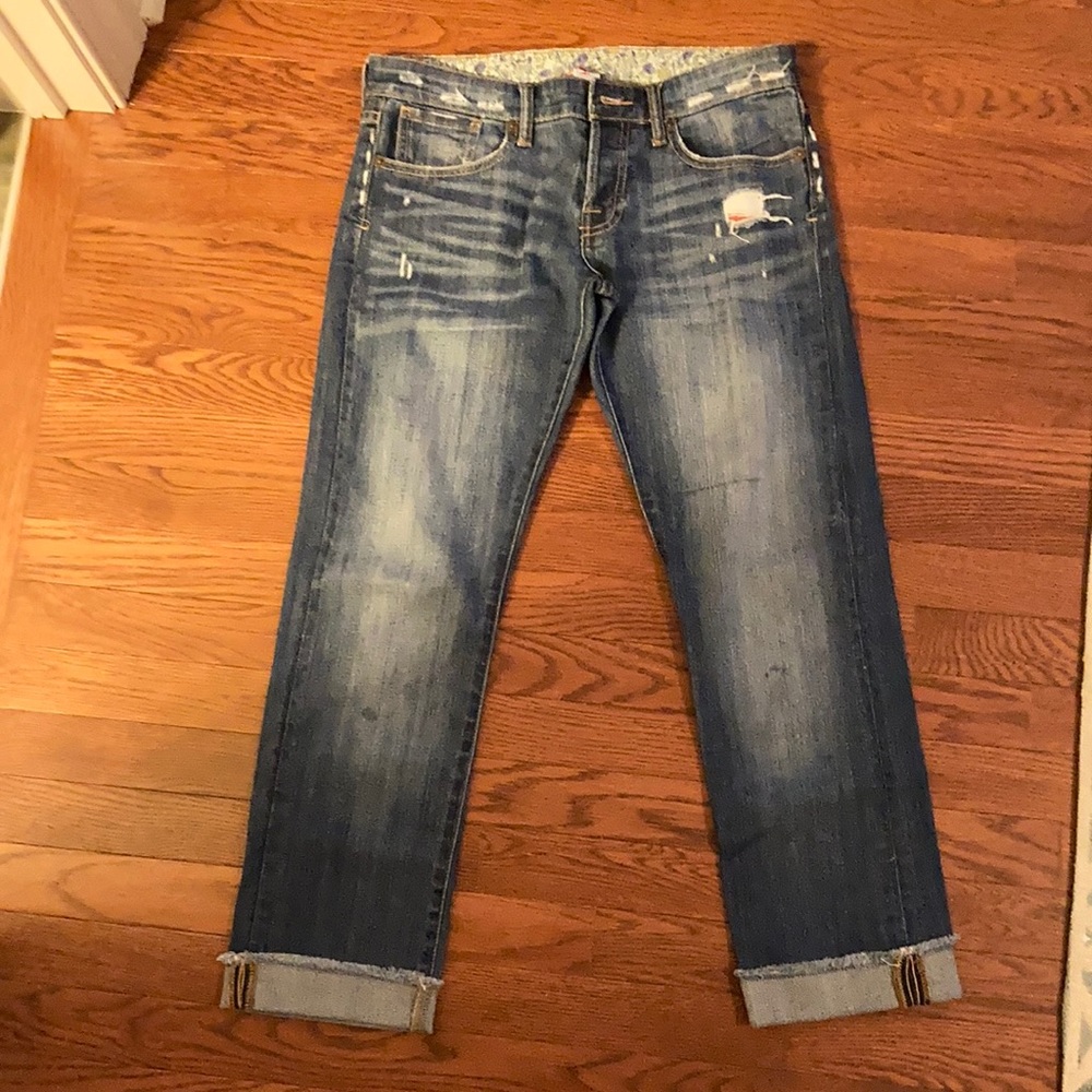 Lucky brand crop button-fly jeans sz 27/4
